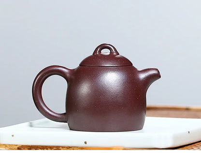 120ml Yixing Purple Clay Pot Handmade Famous Tea Set Raw Ore Purple Sand Qin Quan Pot Home Collection Old and Rotten Purple Clay