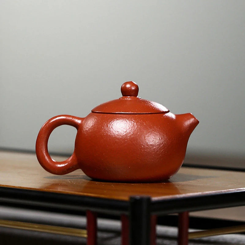 120ml Yixing Purple Clay Teapot Famous Artists Handmade Xishi Tea Pot Raw Ore Fish Seed Mud Kettle Chinese Zisha Tea Set Teaware