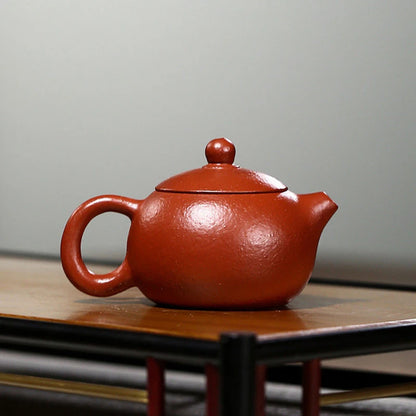 120ml Yixing Purple Clay Teapot Famous Artists Handmade Xishi Tea Pot Raw Ore Fish Seed Mud Kettle Chinese Zisha Tea Set Teaware