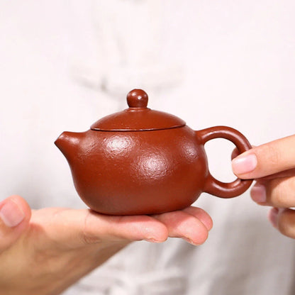 120ml Yixing Purple Clay Teapot Famous Artists Handmade Xishi Tea Pot Raw Ore Fish Seed Mud Kettle Chinese Zisha Tea Set Teaware