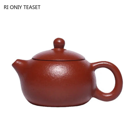 120ml Yixing Purple Clay Teapot Famous Artists Handmade Xishi Tea Pot Raw Ore Fish Seed Mud Kettle Chinese Zisha Tea Set Teaware