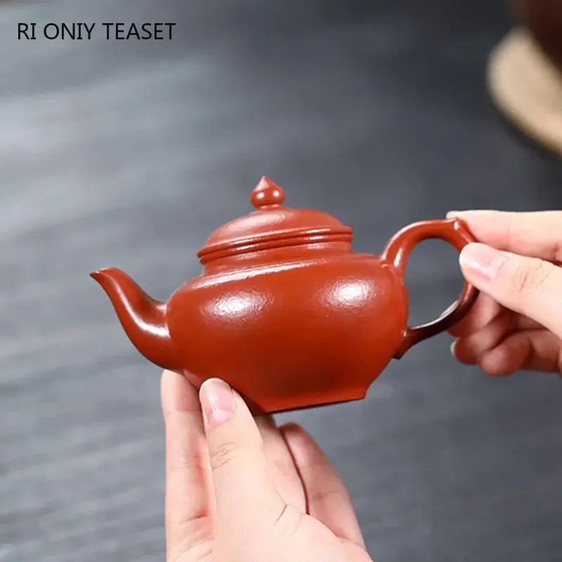 120ml Yixing Purple Clay Teapots Famous Artists Handmade Tea Pot Raw Ore Zhu Mud Beauty Kettle Chinese Authentic Zisha Tea Set