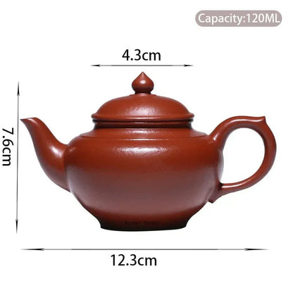 120ml Yixing Purple Clay Teapots Famous Artists Handmade Tea Pot Raw Ore Zhu Mud Beauty Kettle Chinese Authentic Zisha Tea Set