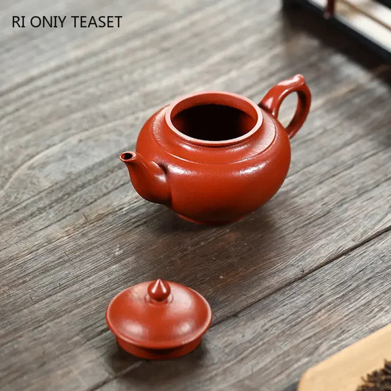 120ml Yixing Purple Clay Teapots Famous Artists Handmade Tea Pot Raw Ore Zhu Mud Beauty Kettle Chinese Authentic Zisha Tea Set