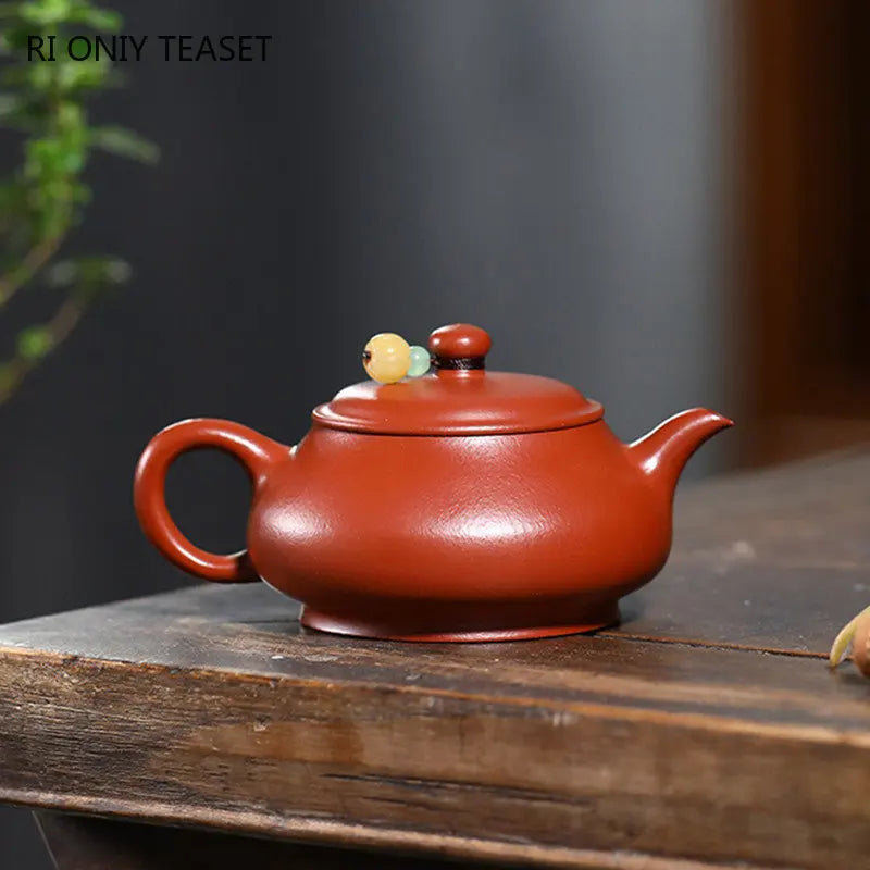 120ml Yixing Purple Clay Teapots Handmade Tea Pot Raw Ore Dahongpao Mud Kettle High-end Chinese Zisha Tea Set Collection