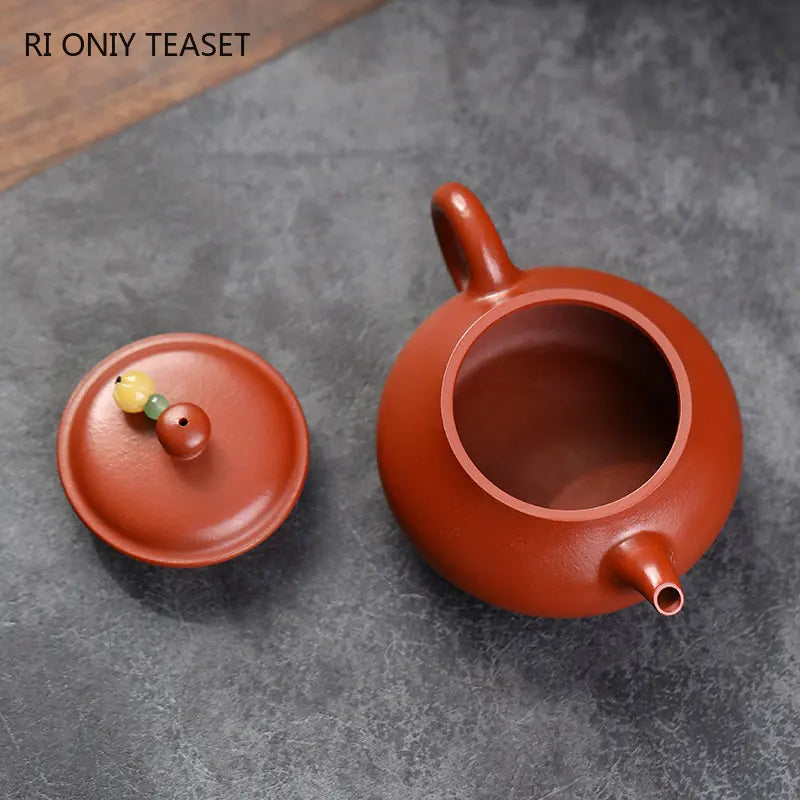 120ml Yixing Purple Clay Teapots Handmade Tea Pot Raw Ore Dahongpao Mud Kettle High-end Chinese Zisha Tea Set Collection