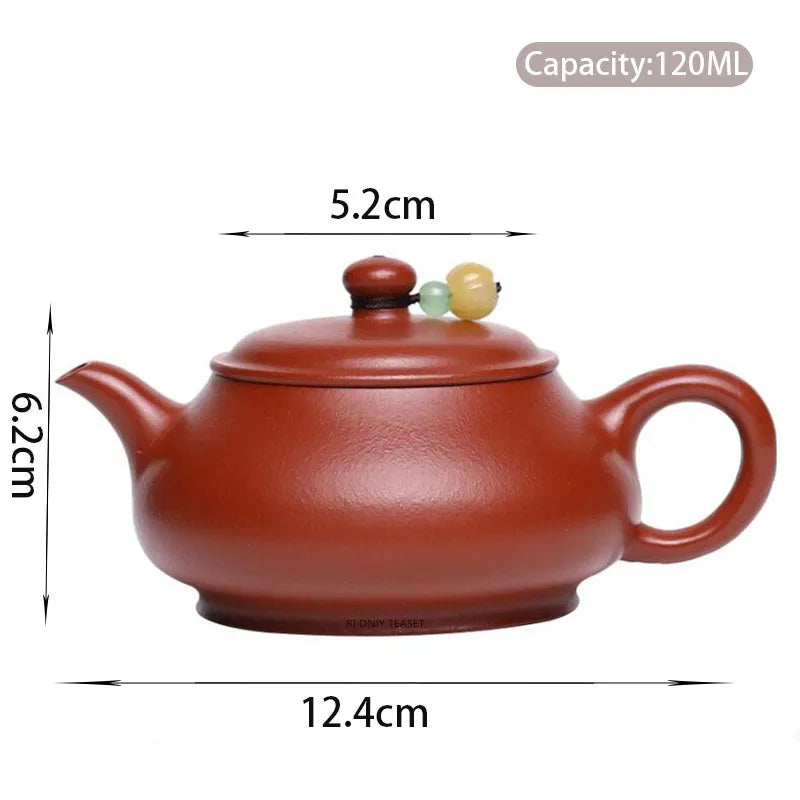 120ml Yixing Purple Clay Teapots Handmade Tea Pot Raw Ore Dahongpao Mud Kettle High-end Chinese Zisha Tea Set Collection