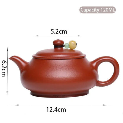 120ml Yixing Purple Clay Teapots Handmade Tea Pot Raw Ore Dahongpao Mud Kettle High-end Chinese Zisha Tea Set Collection