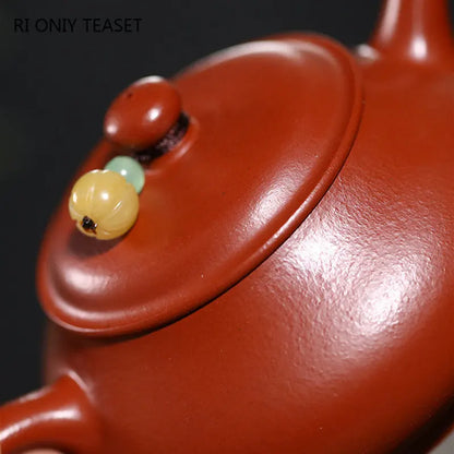 120ml Yixing Purple Clay Teapots Handmade Tea Pot Raw Ore Dahongpao Mud Kettle High-end Chinese Zisha Tea Set Collection