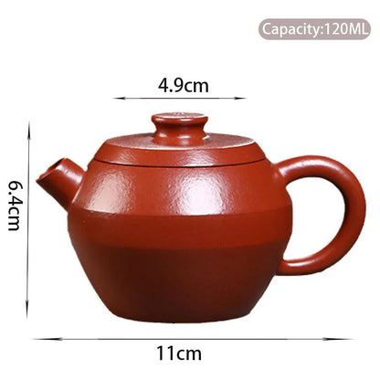 120ml Yixing Raw Ore Purple Clay Teapots Handmade Small Capacity Tea Pot Kettle Chinese High-end Zisha Tea Set Collection Gifts