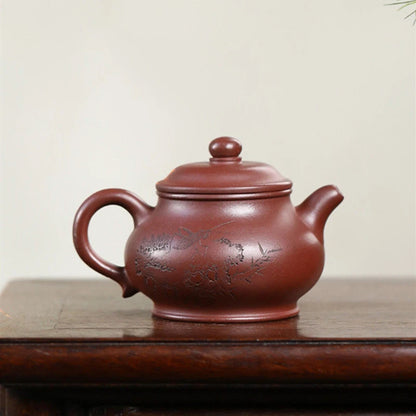120ml Yixing Small Capacity Purple Clay Teapots Famous Handmade Tea Pot Raw Ore Dragon Blood Sand Kettle Chinese Zisha Tea Set