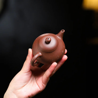 120ml true yixing zisha purple clay tea pot marked 7 infuser holes hand carved master made original ore on sales