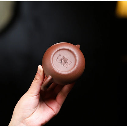 120ml true yixing zisha purple clay tea pot marked 7 infuser holes hand carved master made original ore on sales