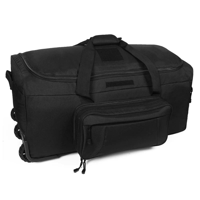 124L arge Capacity Military Tactical Duffel Bag Rolling Luggage for Heavy-Duty Camping Hiking luggage Travel Suitcase 124L