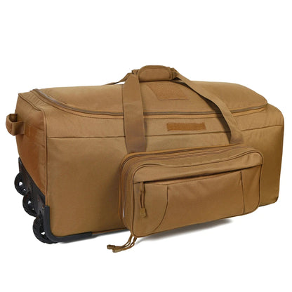 124L arge Capacity Military Tactical Duffel Bag Rolling Luggage for Heavy-Duty Camping Hiking luggage Travel Suitcase 124L