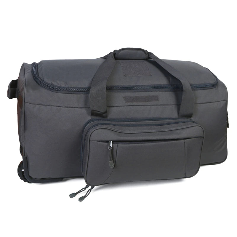 124L arge Capacity Military Tactical Duffel Bag Rolling Luggage for Heavy-Duty Camping Hiking luggage Travel Suitcase 124L