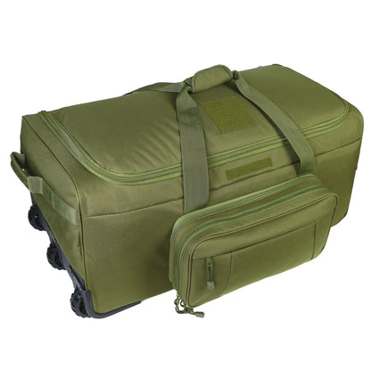 124L arge Capacity Military Tactical Duffel Bag Rolling Luggage for Heavy-Duty Camping Hiking luggage Travel Suitcase 124L