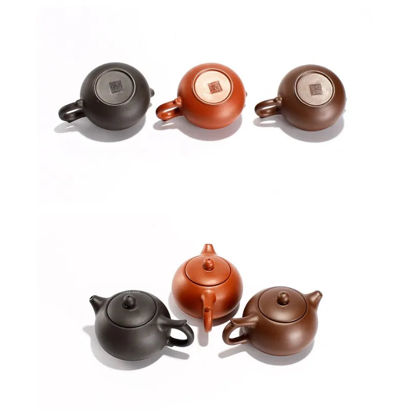 125ML Yixing Purple Clay Teapot Machine-made Xishi Tea Pot Raw Ore Dahongpao Quality Teaware Oolong Pu're Tea Set Filter Kettle