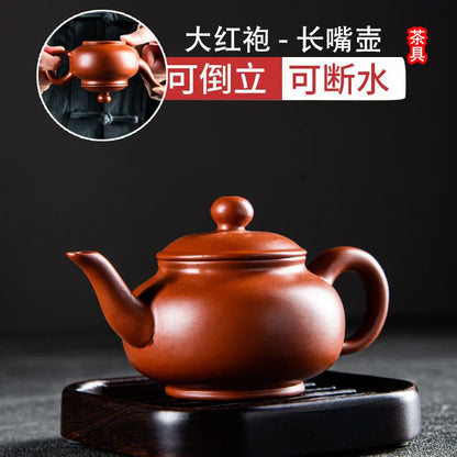 125ml Chinese Yixing Purple Clay Teapots Famous Artists Handmade Tea Pot Raw Ore Purple Mud Beauty Kettle High-end Zisha Tea Set