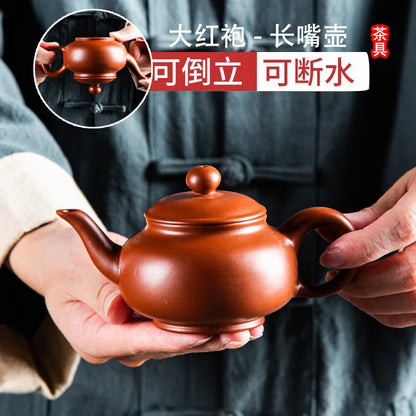 125ml Chinese Yixing Purple Clay Teapots Famous Artists Handmade Tea Pot Raw Ore Purple Mud Beauty Kettle High-end Zisha Tea Set