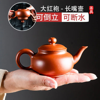 125ml Chinese Yixing Purple Clay Teapots Famous Artists Handmade Tea Pot Raw Ore Purple Mud Beauty Kettle High-end Zisha Tea Set