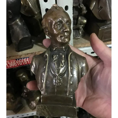 12CM Russian Tsar NICHOLAS II bust statue 5" H bronze statue 15cm Suvorov /Emperor Peter Zhukov 21CM