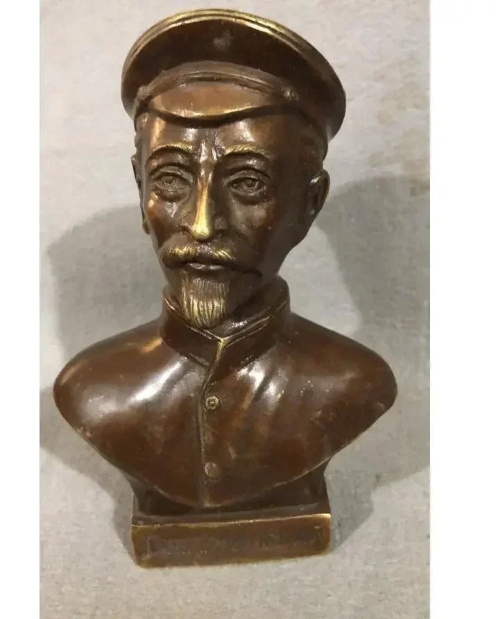 12CM Russian Tsar NICHOLAS II bust statue 5" H bronze statue 15cm Suvorov /Emperor Peter Zhukov 21CM
