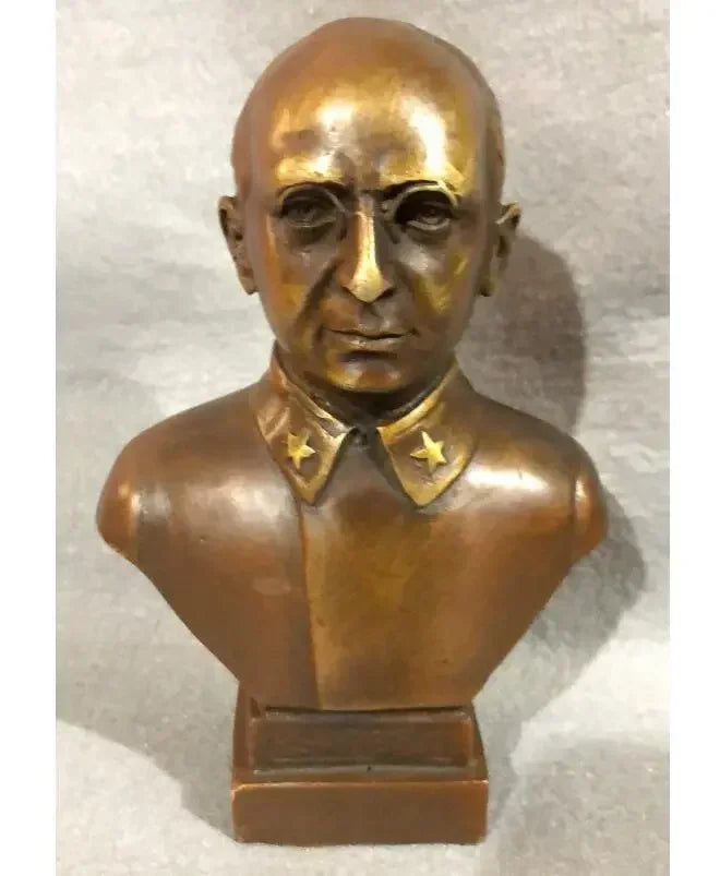 12CM Russian Tsar NICHOLAS II bust statue 5" H bronze statue 15cm Suvorov /Emperor Peter Zhukov 21CM