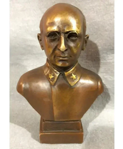 12CM Russian Tsar NICHOLAS II bust statue 5" H bronze statue 15cm Suvorov /Emperor Peter Zhukov 21CM