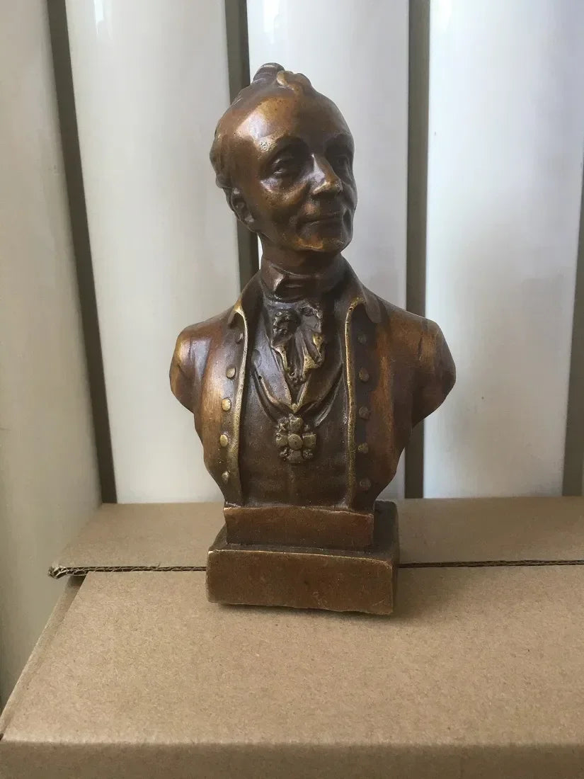12CM Russian Tsar NICHOLAS II bust statue 5" H bronze statue 15cm Suvorov /Emperor Peter Zhukov 21CM
