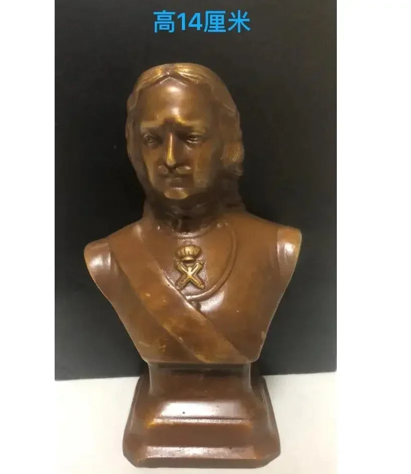 12CM Russian Tsar NICHOLAS II bust statue 5" H bronze statue 15cm Suvorov /Emperor Peter Zhukov 21CM