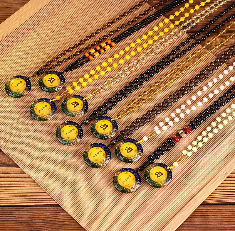 12PCS Buddhist supply Greco-Buddhist pocket travel safe Exorcise evil spirits Almighty talisman Shurangama Mantra Pendant Amulet