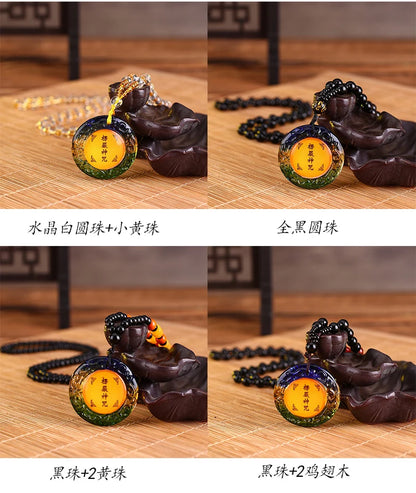 12PCS Buddhist supply Greco-Buddhist pocket travel safe Exorcise evil spirits Almighty talisman Shurangama Mantra Pendant Amulet