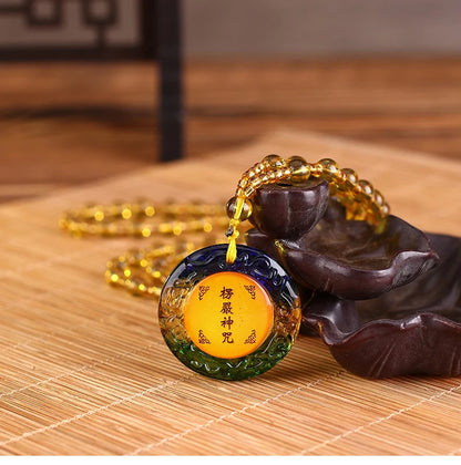 12PCS Buddhist supply Greco-Buddhist pocket travel safe Exorcise evil spirits Almighty talisman Shurangama Mantra Pendant Amulet