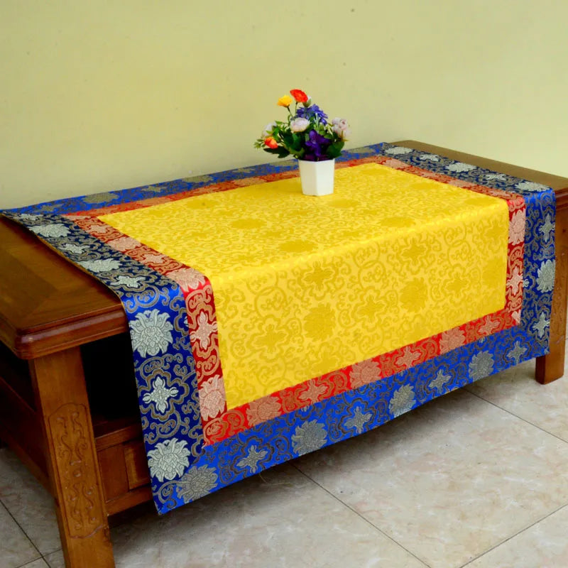 12PCS # Custom size 110*105 CM # family home Buddhism Temple Auspicious Embroidery Buddha statue Altar cover Table cloth