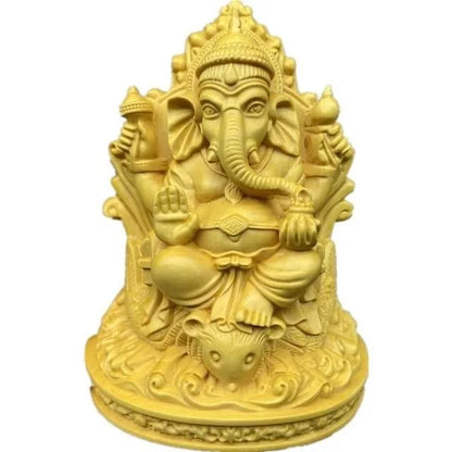 12cm Boxwood Carving South Asia Decorative Thai Elephant God Ornament Living Room Entrance To Attract Wealth Elephant Decor