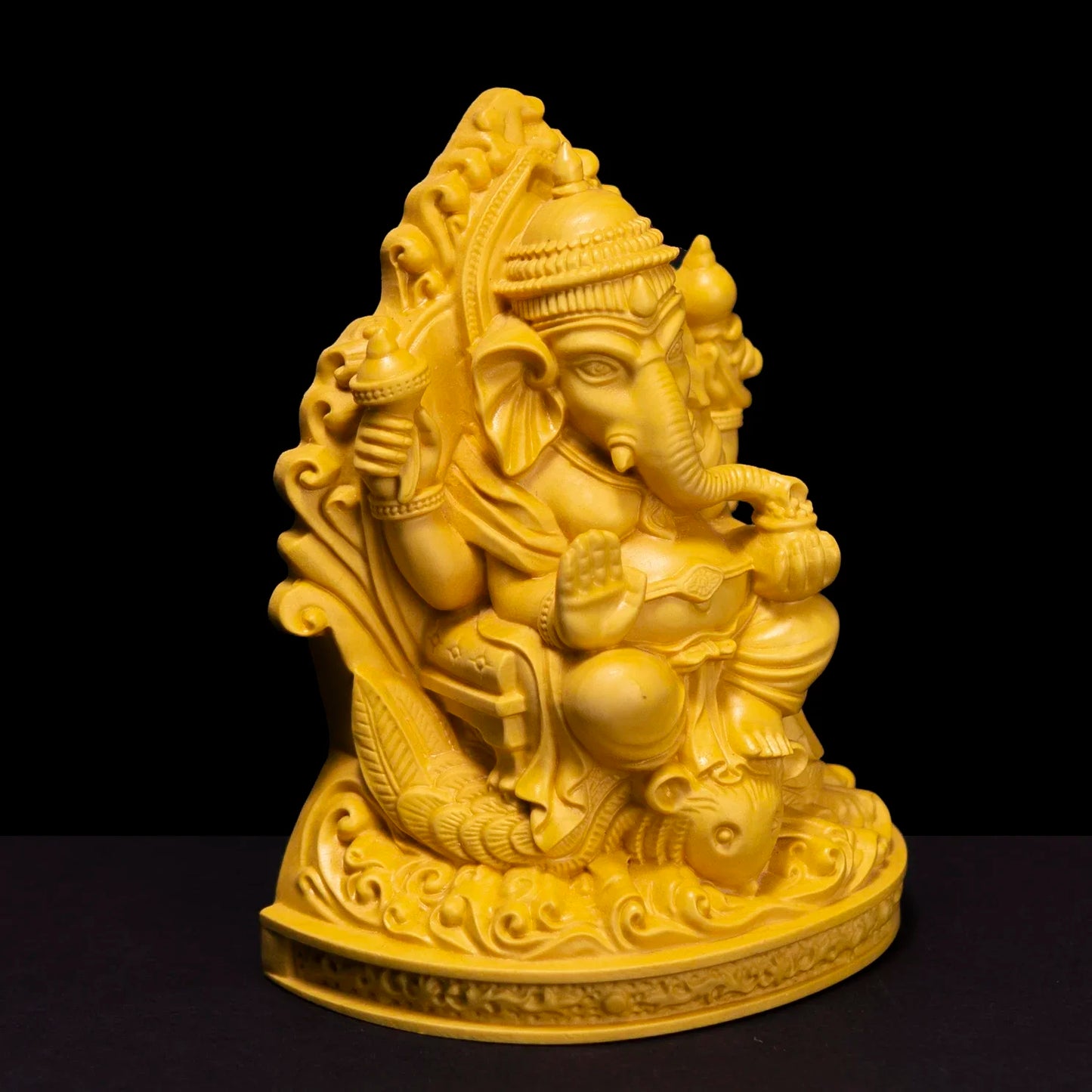 12cm Boxwood Carving South Asia Decorative Thai Elephant God Ornament Living Room Entrance To Attract Wealth Elephant Decor