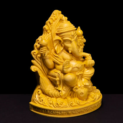 12cm Boxwood Carving South Asia Decorative Thai Elephant God Ornament Living Room Entrance To Attract Wealth Elephant Decor