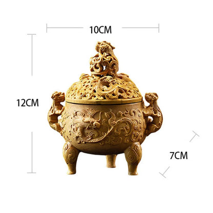 12cm Boxwood Wood Sculpture Real Wood Office Decoration Traditional Chinese Mascot Feng Shui Collection Lucky Zen Collection inc
