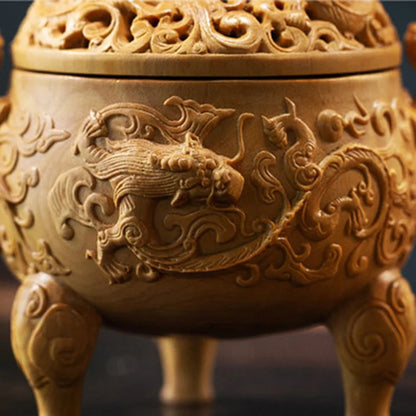 12cm Boxwood Wood Sculpture Real Wood Office Decoration Traditional Chinese Mascot Feng Shui Collection Lucky Zen Collection inc