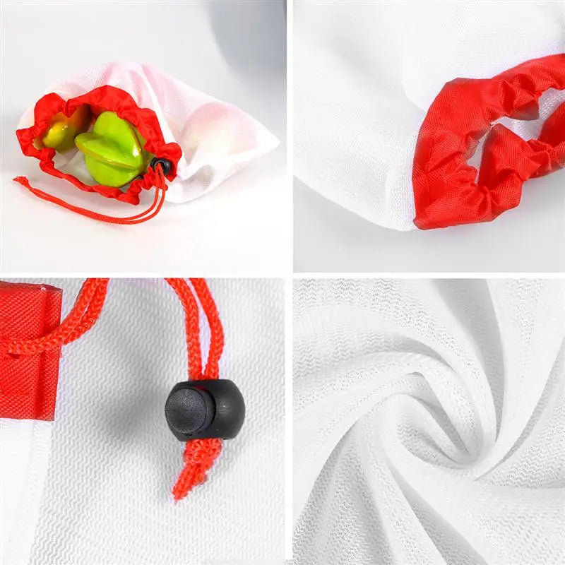12pcs Eco Friendly Washable Mesh Produce Bags for Grocery Shopping Storage Reusable Fruit Vegetable Kitchen Storage