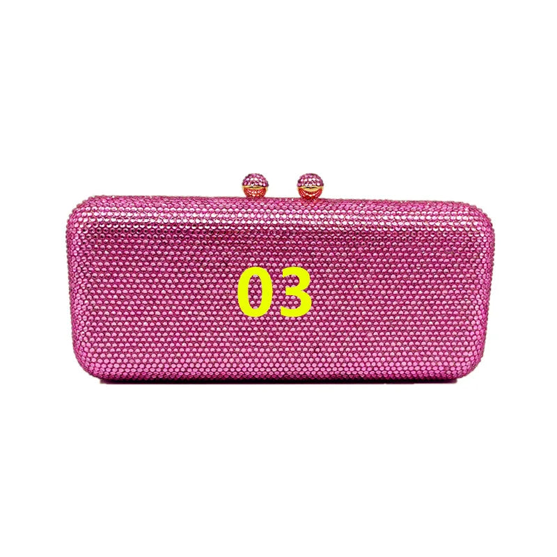 13 Colors Rhinestone Wedding Bridal Fashion Evening Bag Woman Crystal Stone Clutch Purse Banquet Gala Party Gift Diamond Handbag