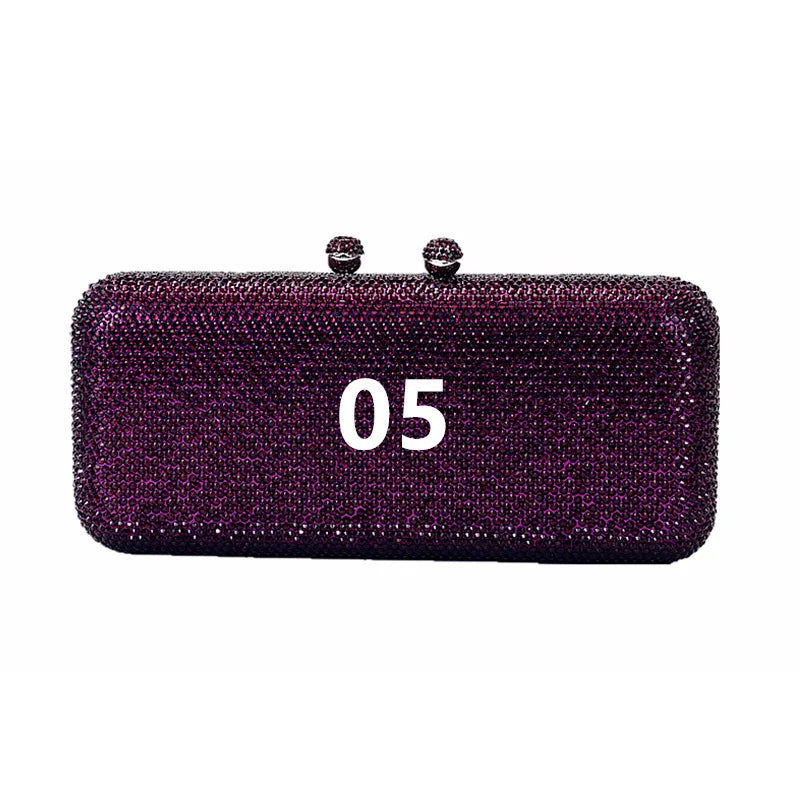 13 Colors Rhinestone Wedding Bridal Fashion Evening Bag Woman Crystal Stone Clutch Purse Banquet Gala Party Gift Diamond Handbag