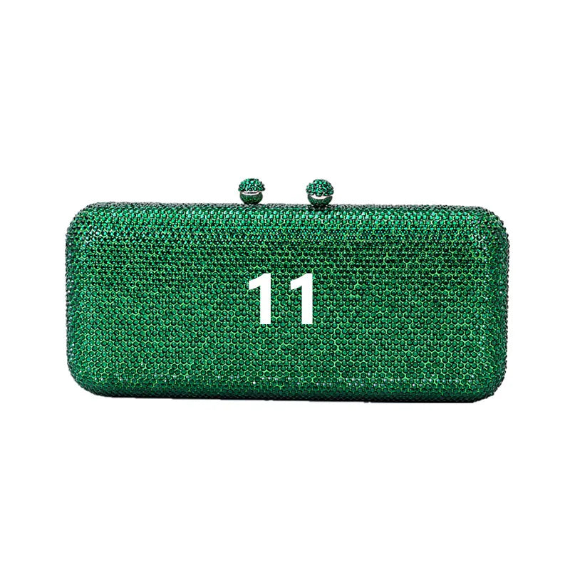 13 Colors Rhinestone Wedding Bridal Fashion Evening Bag Woman Crystal Stone Clutch Purse Banquet Gala Party Gift Diamond Handbag