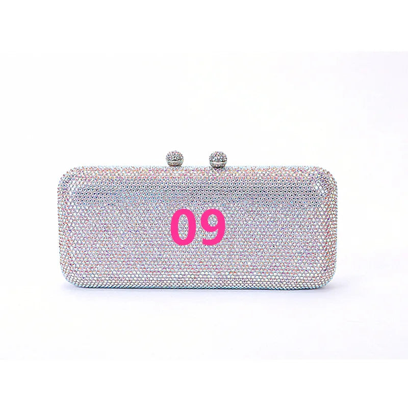 13 Colors Rhinestone Wedding Bridal Fashion Evening Bag Woman Crystal Stone Clutch Purse Banquet Gala Party Gift Diamond Handbag