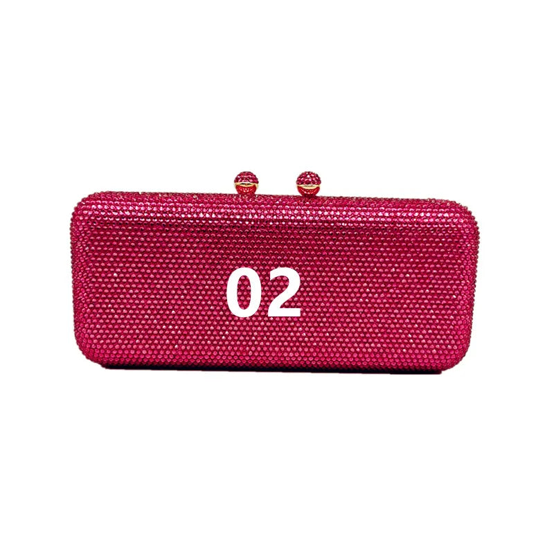 13 Colors Rhinestone Wedding Bridal Fashion Evening Bag Woman Crystal Stone Clutch Purse Banquet Gala Party Gift Diamond Handbag