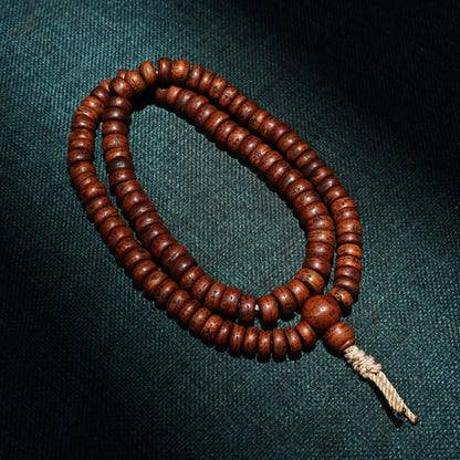 13"Tibetan Temple Collection Old Phoenix Eye Bodhi Beads 108 Buddha Beads Necklace Pendant Amulet Dharma Worship Hall Town house