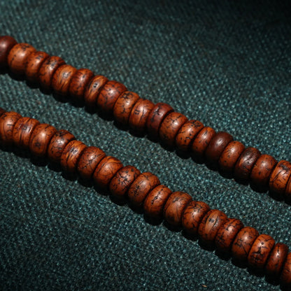 13"Tibetan Temple Collection Old Phoenix Eye Bodhi Beads 108 Buddha Beads Necklace Pendant Amulet Dharma Worship Hall Town house