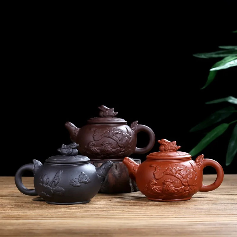 130CC Yixing Purple Clay Teapot Chinese Kettle Handmade Kung Fu Zisha Tea Set Puer Teaware