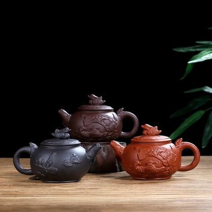 130CC Yixing Purple Clay Teapot Chinese Kettle Handmade Kung Fu Zisha Tea Set Puer Teaware